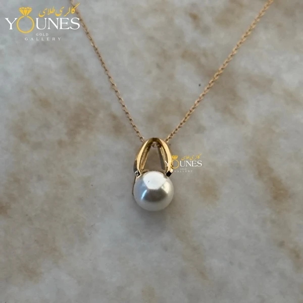 گردنبند طلا مروارید مینیمال